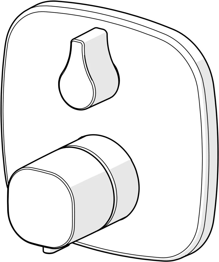 HansaLIVING Wannen- und Brausearmatur Thermostat Fertigsets HansaLIVING 8114 Rosette soft edge DN15 Chrom HansaLIVING Wannen- und Brausearmatur Thermostat Fertigsets HansaLIVING 8114 Rosette soft edge DN15 Chrom