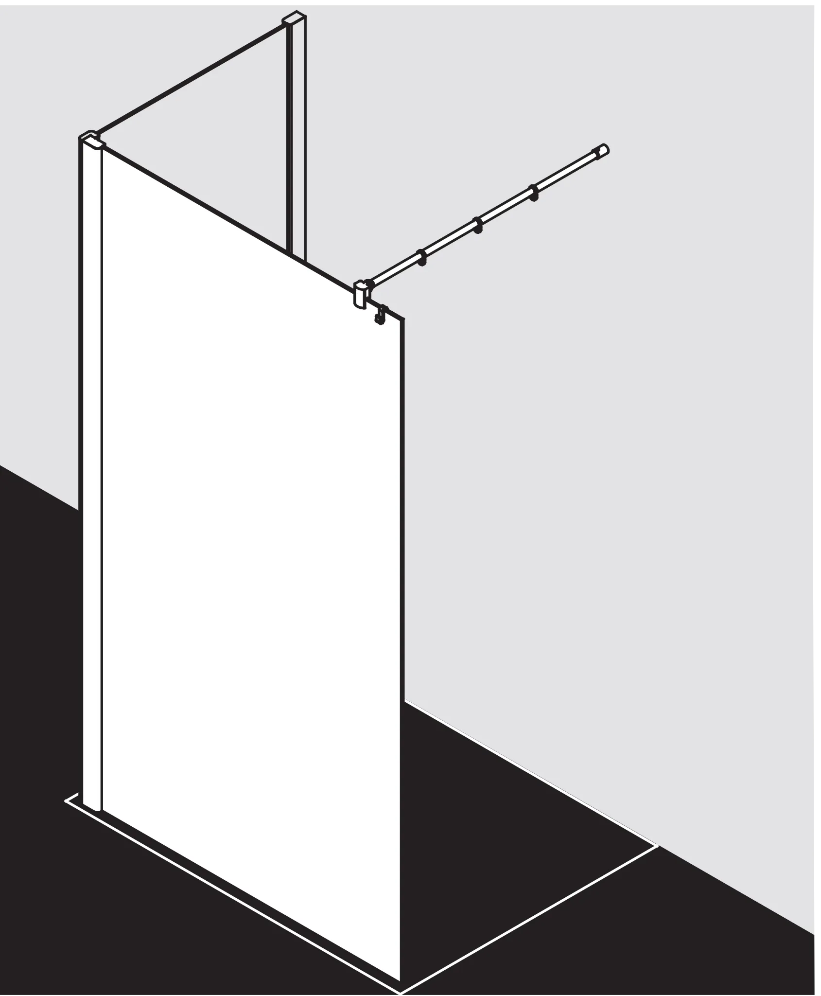 Kermi Duschdesign Walk-In-Duschkabine WALK-IN Wall „PASA XP“ Glas Klar, Profile Silber Hochglanz, BV: 720 - 750 mm WE: 730 - 760 mm H: 2000 mm Kermi Duschdesign Walk-In-Duschkabine WALK-IN Wall „PASA XP“ Glas Klar, Profile Silber Hochglanz, BV: 720 - 750 mm WE: 730 - 760 mm H: 2000 mm