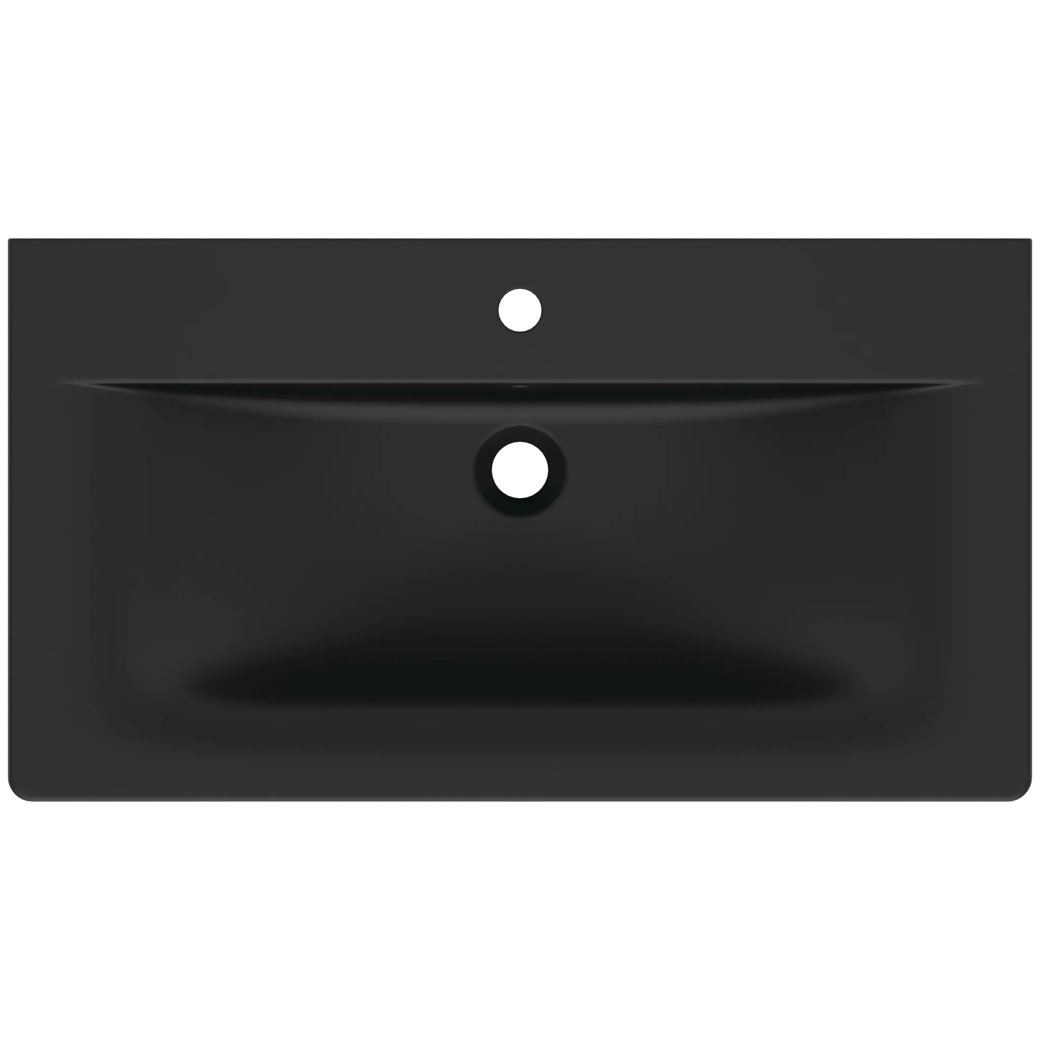 Waschbecken „ConnectAir“ 84 × 46 × 16,5 cm, Hahnlochposition mittig in Schwarz Matt Waschbecken „ConnectAir“ 84 × 46 × 16,5 cm, Hahnlochposition mittig in Schwarz Matt