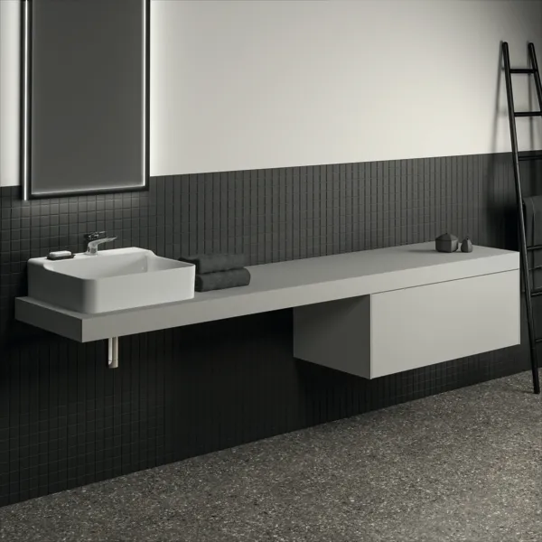 Konsole Conca, 2400x505x80mm, Weiß Konsole Conca, 2400x505x80mm, Weiß