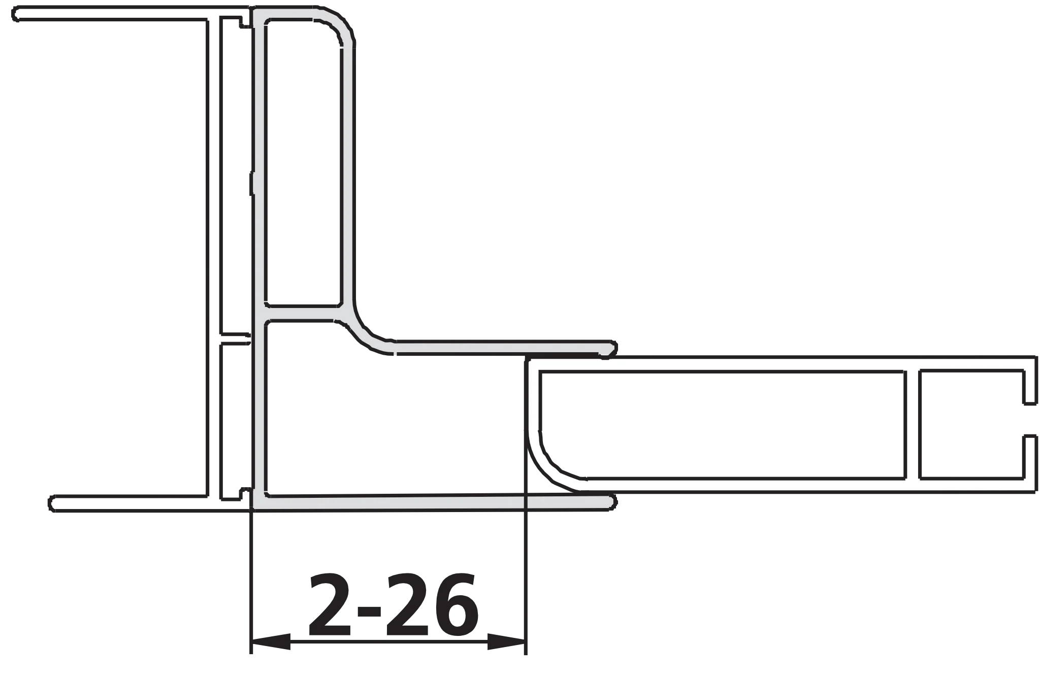 Kermi Duschdesign Kombiprofil „IBIZA 2000“ 1850 mm in Silber Mattglanz Kermi Duschdesign Kombiprofil „IBIZA 2000“ 1850 mm in Silber Mattglanz