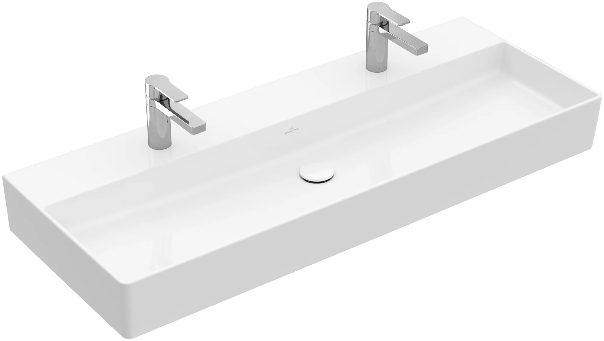 Villeroy & Boch Wandwaschtisch aus TitanCeram geschliffen „Memento 2.0“ 1200 × 470 × 150 mm, Hahnlochposition links und rechts, mit Hahnlochbohrung in Weiß Alpin Villeroy & Boch Wandwaschtisch aus TitanCeram geschliffen „Memento 2.0“ 1200 × 470 × 150 mm, Hahnlochposition links und rechts, mit Hahnlochbohrung in Weiß Alpin