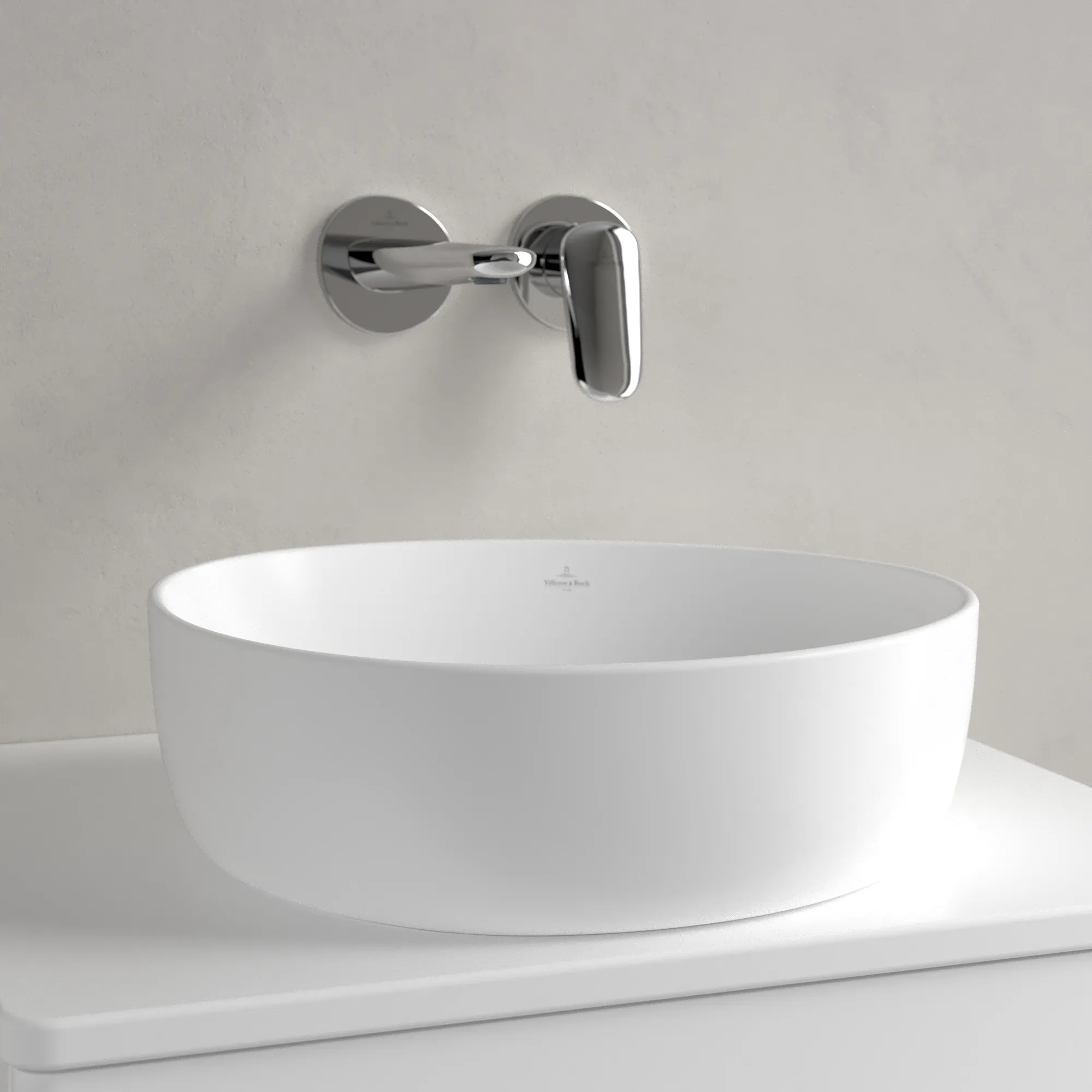 Villeroy & Boch Aufsatzwaschbecken Antao, asymmetrisch, Stone White CeramicPlus, 400x395x145 mm, TitanCeram, Country-Stil Villeroy & Boch Aufsatzwaschbecken Antao, asymmetrisch, Stone White CeramicPlus, 400x395x145 mm, TitanCeram, Country-Stil