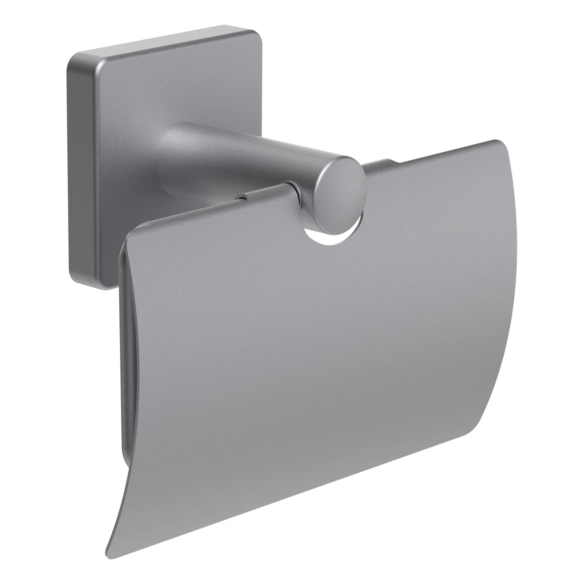 Niara S Toilettenpapierhalter 38407.2 mit Abdeckung, Edelstahl gebürstet