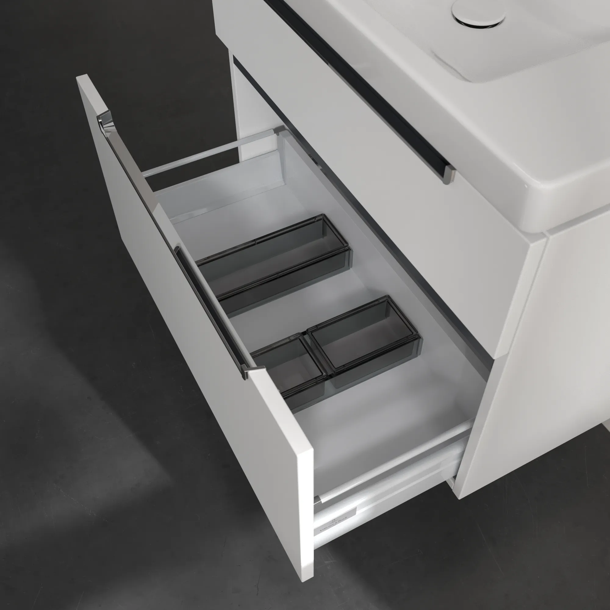Villeroy & Boch Waschtischunterschrank „Subway 2.0“ 787 × 590 × 449 mm Weiß Matt, für Becken mittig, ohne Beleuchtung