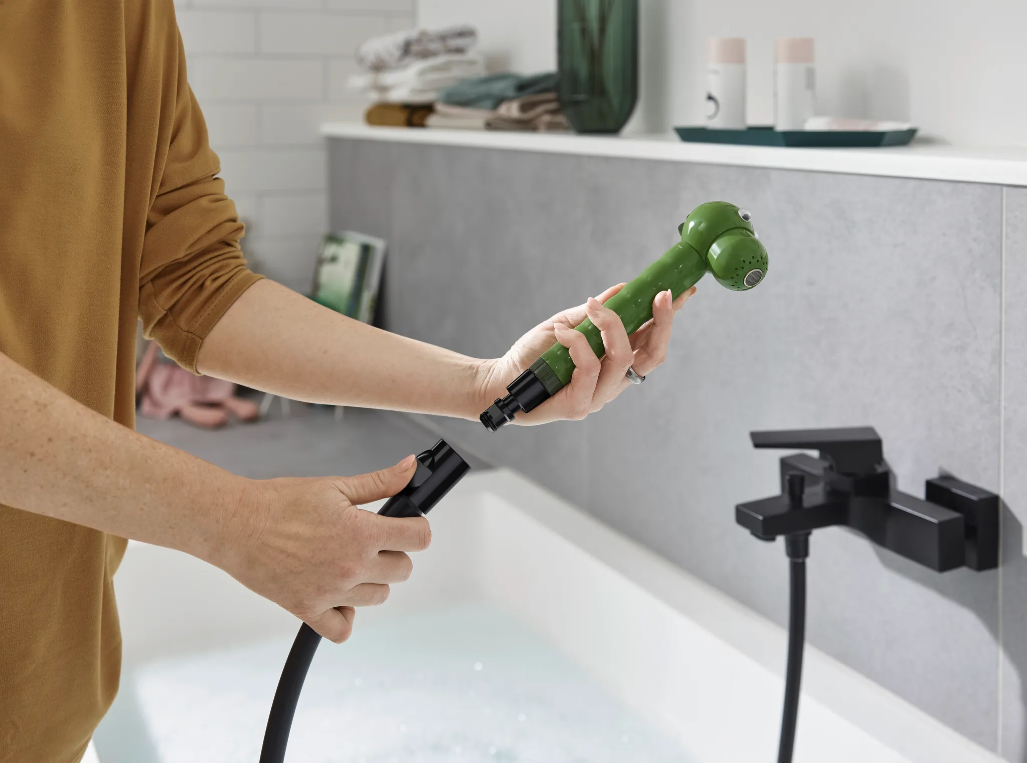 Hansgrohe Jocolino Kinderhandbrause Krokodil 2jet, grün Hansgrohe Jocolino Kinderhandbrause Krokodil 2jet, grün