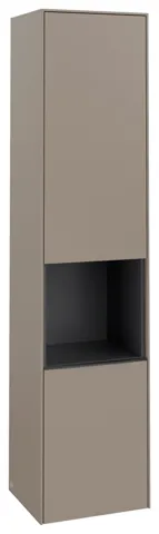 Villeroy & Boch Hochschrank mit offenem Fach „Subway 3.0“ 40 × 171 × 36,2 × 36,2 cm 2 Türen, 1 × offenes Fach, 2 × fixer Fachboden, Anschlag: rechts, 3 × Glasfachboden, 2 Türen, Anschlag rechts