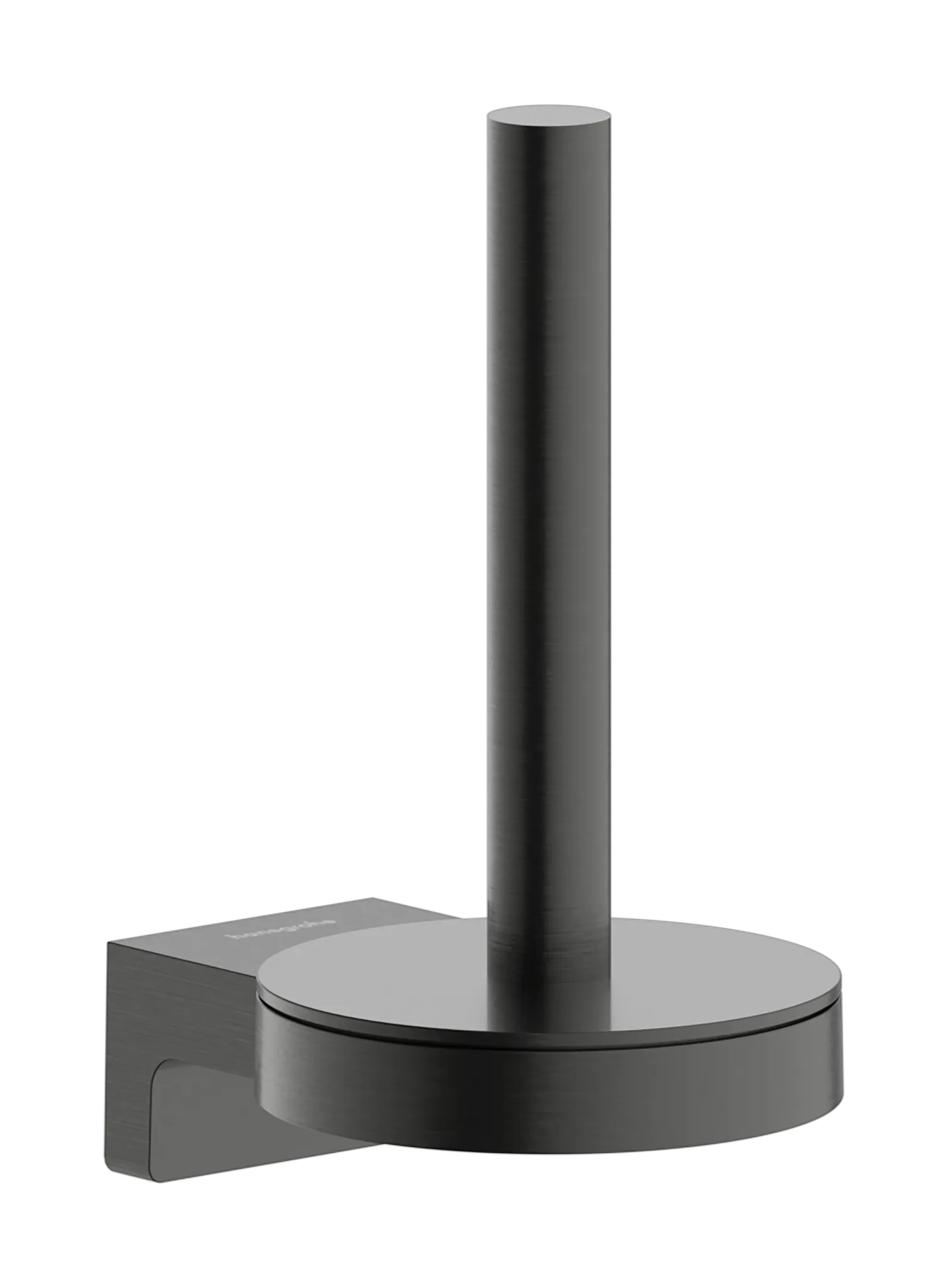 Hansgrohe AddStoris S Ersatzpapierrollenhalter Brushed Black Chrome Wandmontage Metall mit Befestigungsmaterial verdeckte Befestigung Bohrabstand 26 mm Durchmesser Bohrloch 6 mm