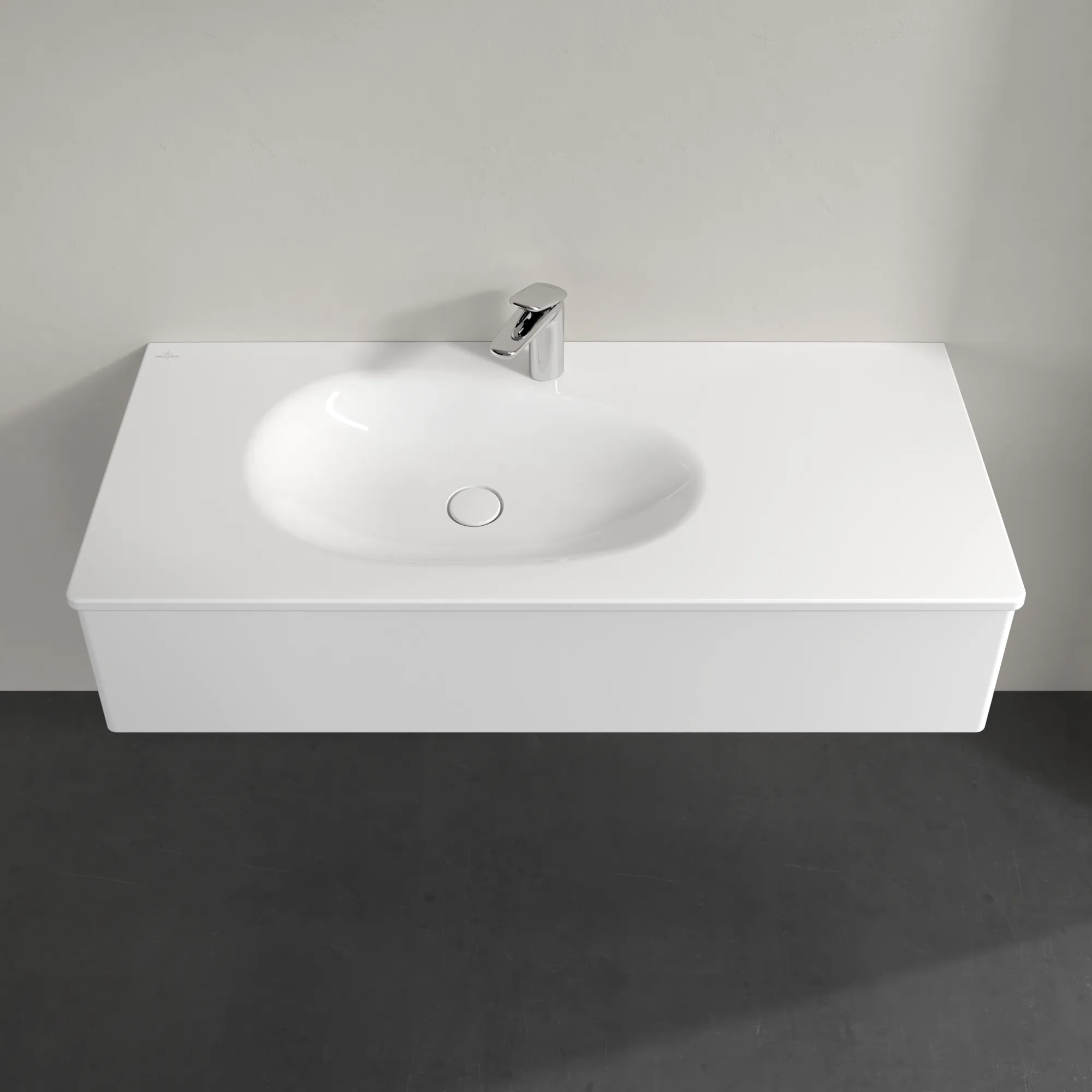 Villeroy & Boch Waschbeckenunterschrank Antao K03, 1188x256x493 mm, White Matt Lacquer, mit SoftClosing und Push-to-open Funktion Villeroy & Boch Waschbeckenunterschrank Antao K03, 1188x256x493 mm, White Matt Lacquer, mit SoftClosing und Push-to-open Funktion