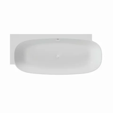 Hoesch Badewanne „LaBrillante“ vorwand rechteck 180 × 80 cm, links in Weiß-Grau