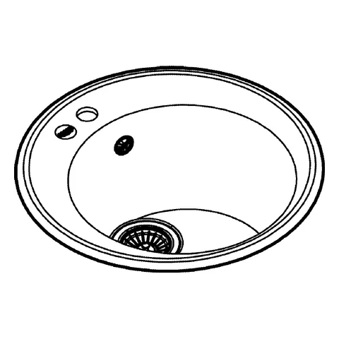 Grohe K200 Kompositspüle, rund, Ø 510 mm, granit schwarz Grohe K200 Kompositspüle, rund, Ø 510 mm, granit schwarz