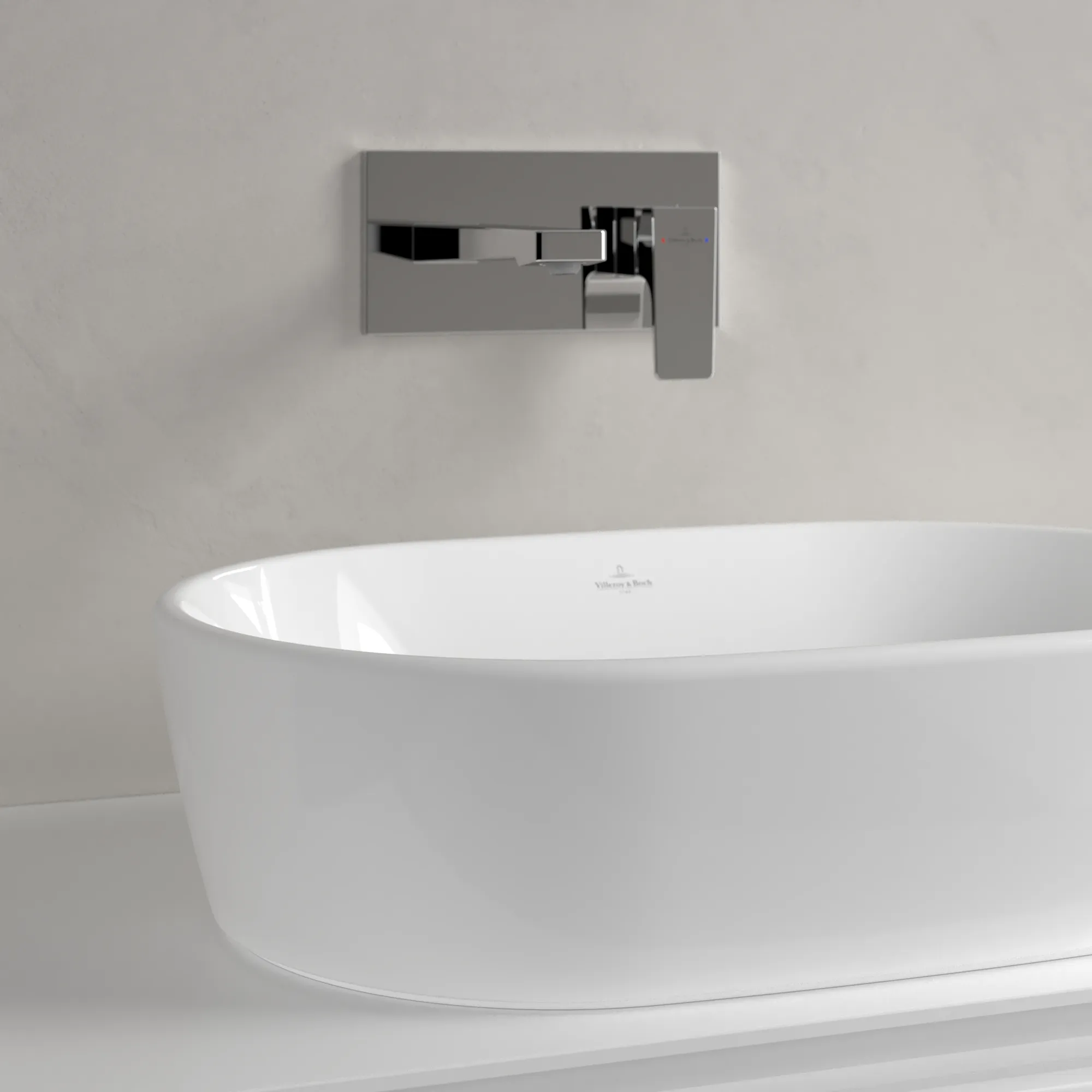 Villeroy & Boch Aufsatzwaschbecken Architectura, oval, weiß Alpin CeramicPlus, 155 mm hoch, 600x400 mm, ohne Überlauf