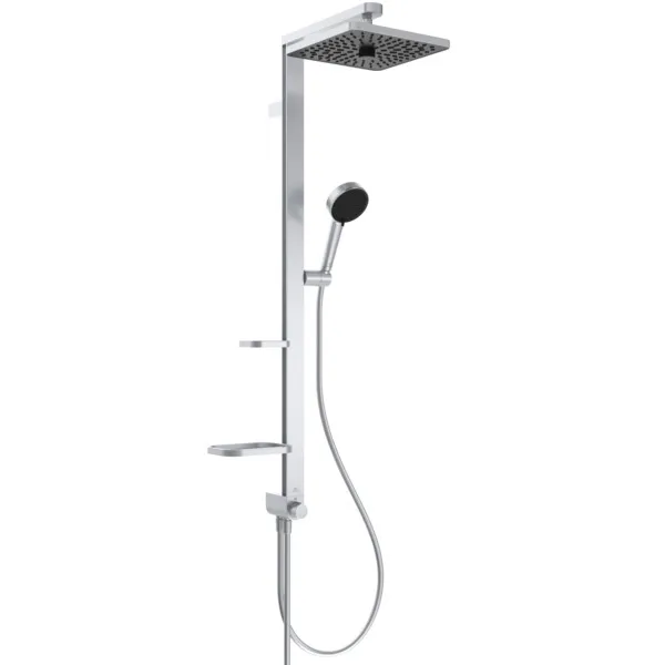 Ideal Standard Duschsystem Ceratwist Alu+ ohne Armatur mit 2 Ablagen 2-Funktions-Handbrause und 2-Funktions-Kopfbrause Silver Ideal Standard Duschsystem Ceratwist Alu+ ohne Armatur mit 2 Ablagen 2-Funktions-Handbrause und 2-Funktions-Kopfbrause Silver