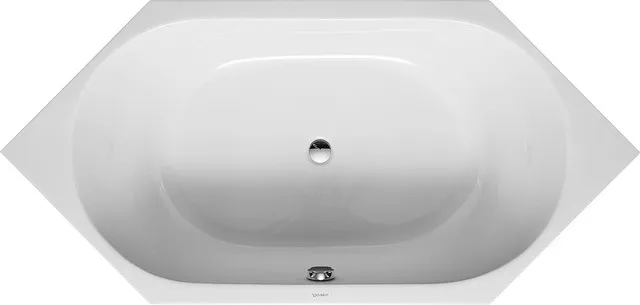 Duravit Badewanne „D-Code“ sechseck 1900 × 900 mm, Mittelablauf in Weiß Duravit Badewanne „D-Code“ sechseck 1900 × 900 mm, Mittelablauf in Weiß