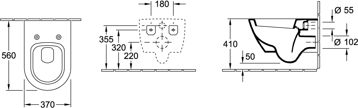 Set Wand-Tiefspül-WC „Subway 2.0“ 37,5 × 36 × 56,5 cm Abgang waagerecht, mit Spülrand mit Villeroy & Boch WC-Sitz „Subway 2.0“ inkl. Deckel 35,9 × 45,9 × 6 cm ,, Quick Release, Soft Closing Set Wand-Tiefspül-WC „Subway 2.0“ 37,5 × 36 × 56,5 cm Abgang waagerecht, mit Spülrand mit Villeroy & Boch WC-Sitz „Subway 2.0“ inkl. Deckel 35,9 × 45,9 × 6 cm ,, Quick Release, Soft Closing