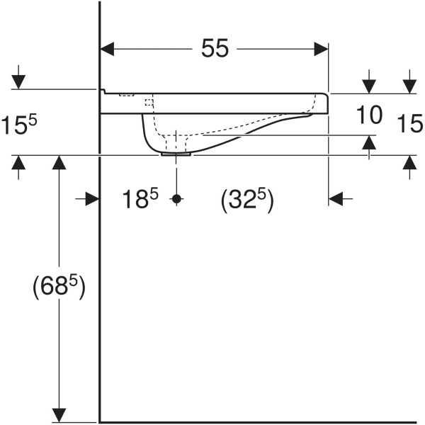Waschbecken „Renova Comfort“ in weiß alpin
