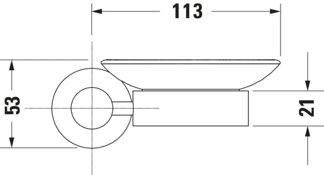 Duravit Seifenschale „D-Code“, Befestigung sichtbar, rechts 13,5 × 5,3 × 12 cm in chrom / weiß / Duravit Seifenschale „D-Code“, Befestigung sichtbar, rechts 13,5 × 5,3 × 12 cm in chrom / weiß /
