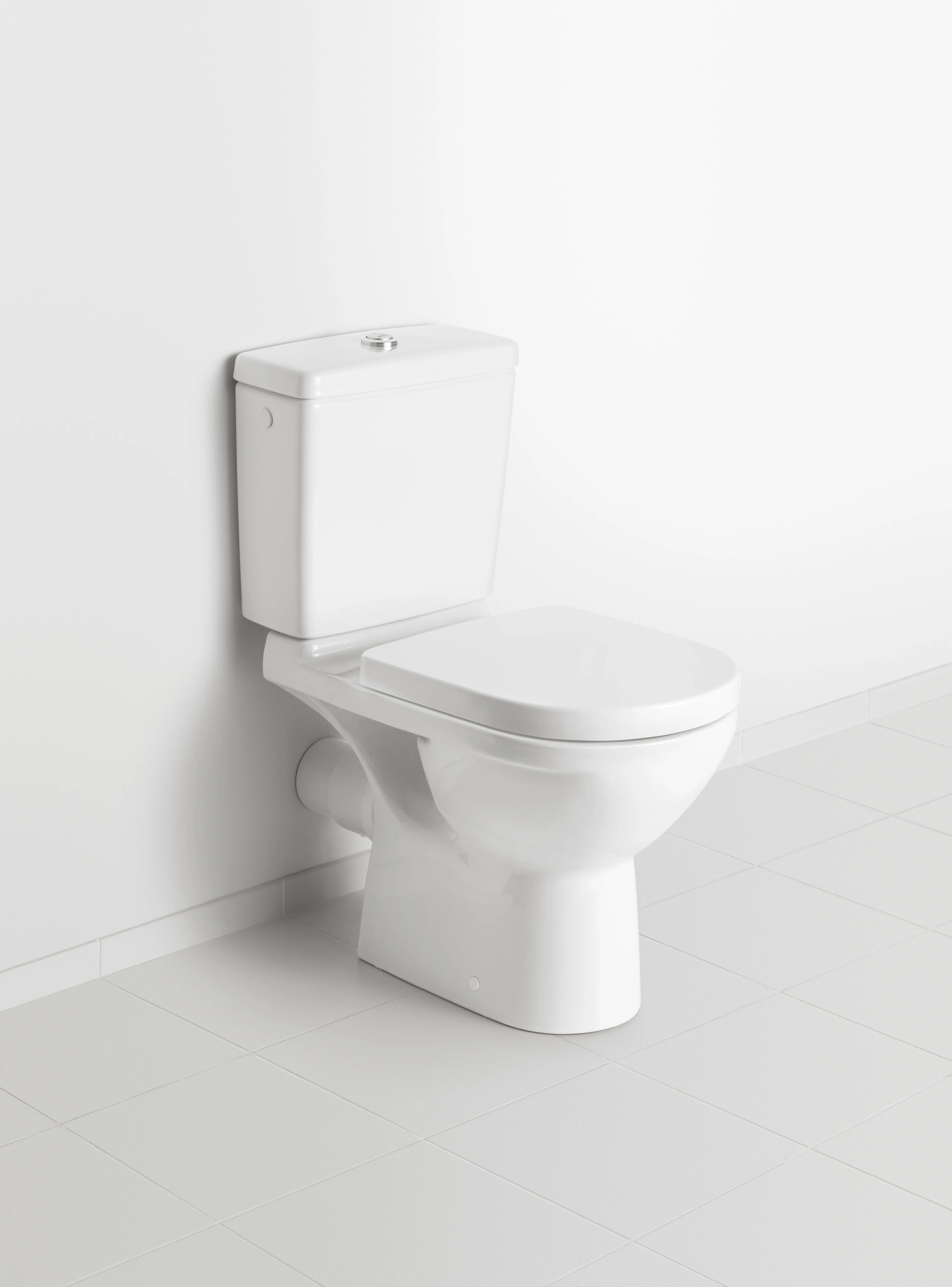 Tiefspül-WC für Kombination O.novo 566110, 360 x 650 x 400 mm, Oval, bodenstehend, Abgang waagerecht, Weiß Alpin