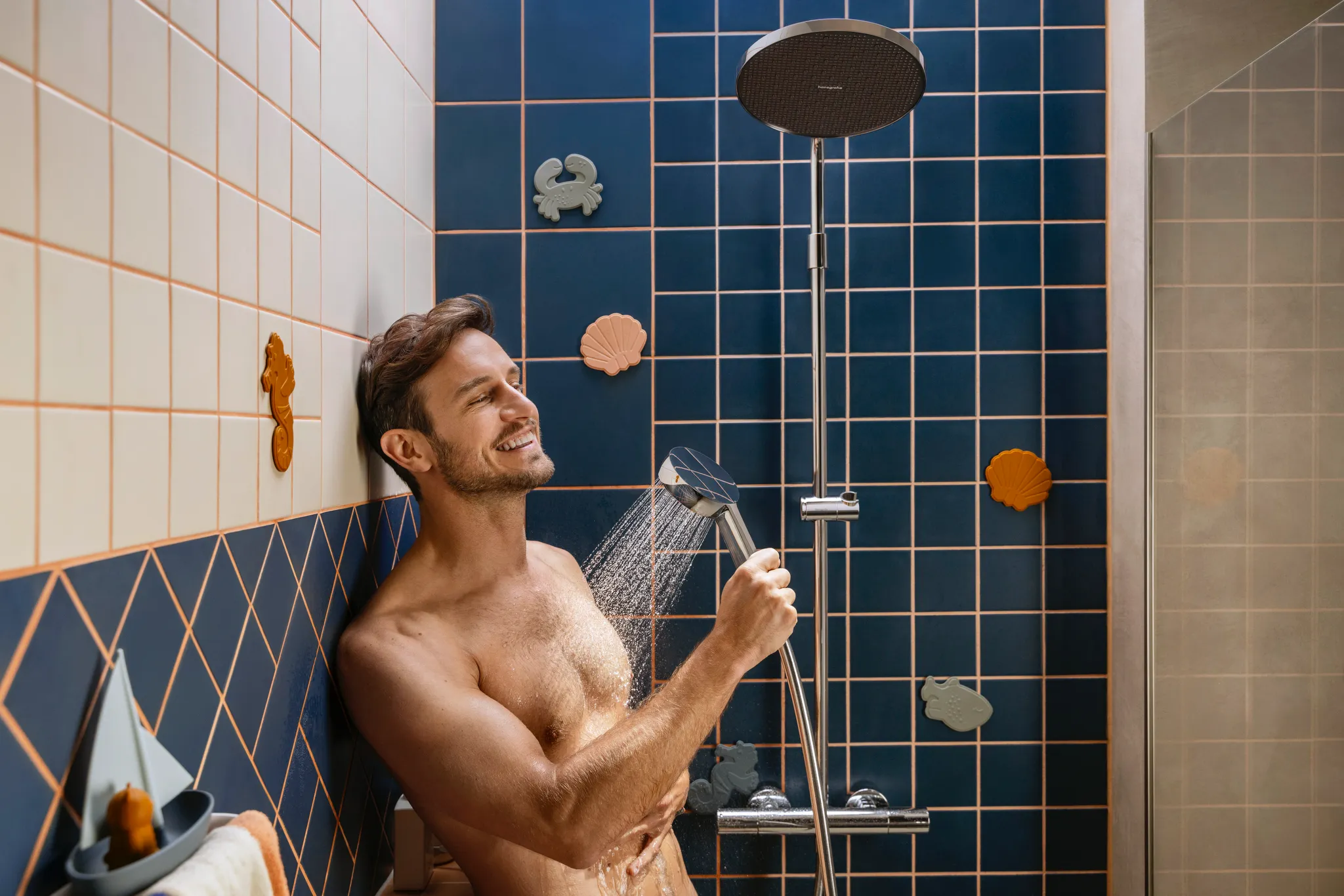 Activera S Showerpipe 240 1jet EcoSmart mit Ecostat Fine Varia, Chrom