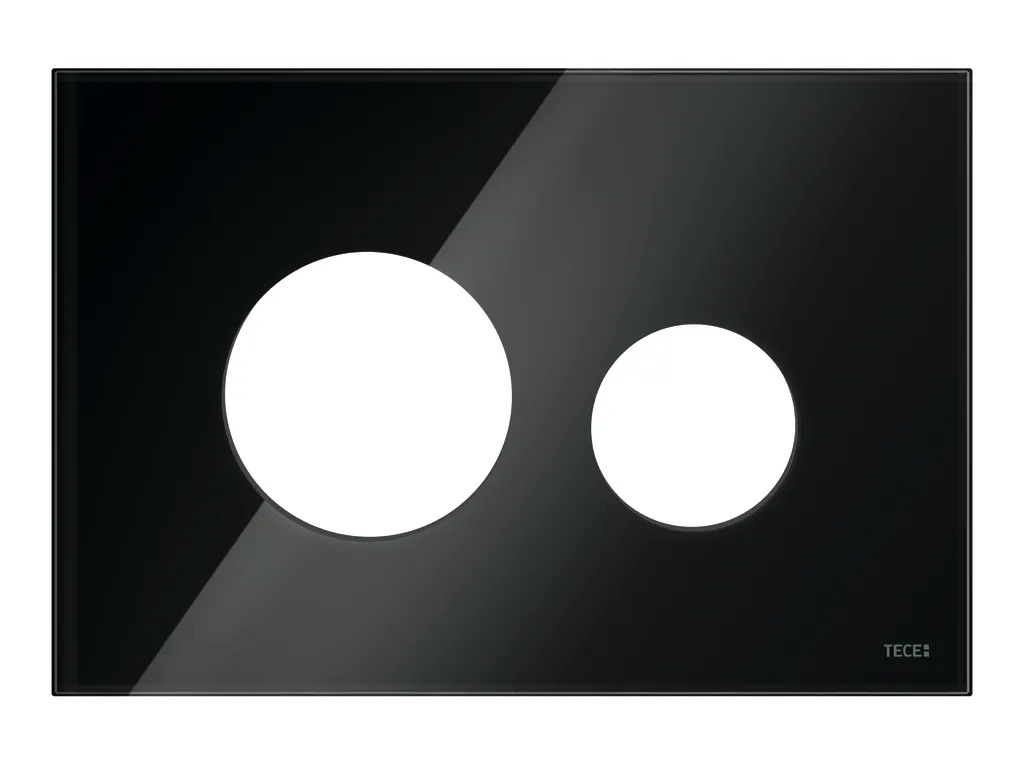 loop Blende für WC-Betätigungsplatte Glas schwarz glänzend