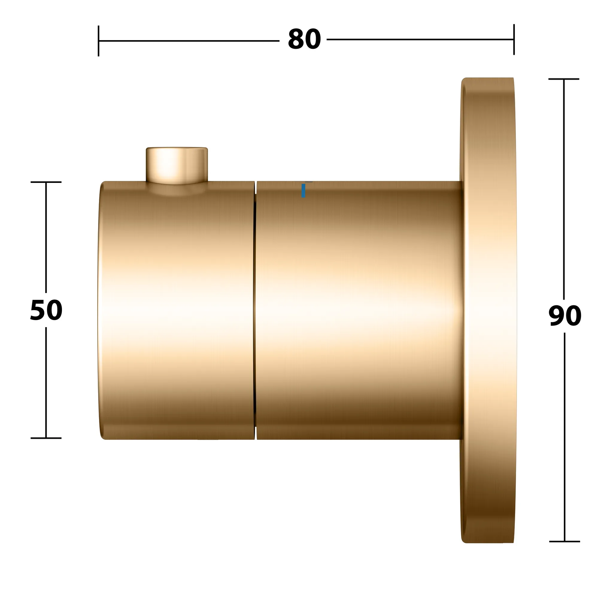 IXMO Thermostatarmatur UP DN15 Messing gebürstett rund IXMO Thermostatarmatur UP DN15 Messing gebürstett rund