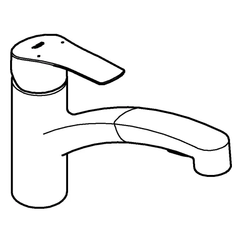 Grohe Eurosmart Professional Einhand-Spültischbatterie, ½ flacher Auslauf, Einlochmontage, herausziehbare Dual Spülbrause, supersteel Grohe Eurosmart Professional Einhand-Spültischbatterie, ½ flacher Auslauf, Einlochmontage, herausziehbare Dual Spülbrause, supersteel