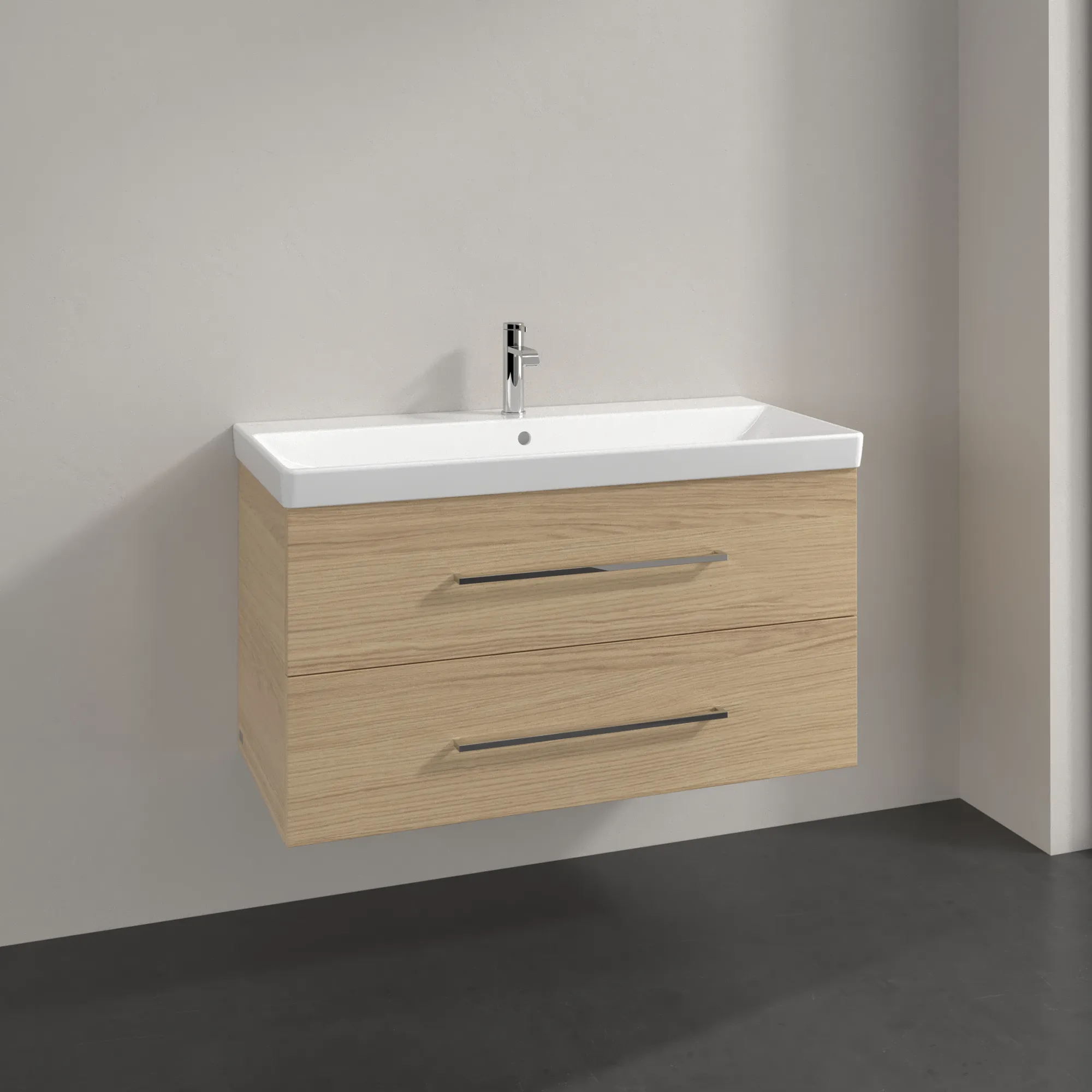 Villeroy & Boch Waschtischunterschrank „Avento“ für Schrankwaschtisch 980 × 514 × 452 mm Nordic Oak, Soft Closing