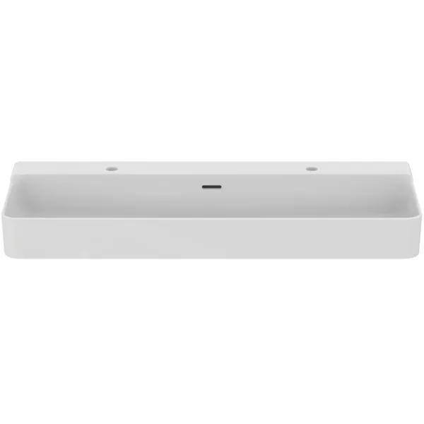 Waschbecken „Conca“ 120 × 45 × 16,5 cm, Hahnlochposition links und rechts in Weiß Waschbecken „Conca“ 120 × 45 × 16,5 cm, Hahnlochposition links und rechts in Weiß