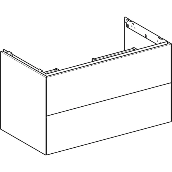 Geberit Waschtischunterschrank „ONE“ sandgrau / lackiert hochglänzend Geberit Waschtischunterschrank „ONE“ sandgrau / lackiert hochglänzend