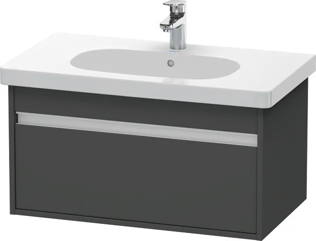 Duravit Waschtischunterschrank wandhängend „Ketho“ 80 × 41 × 45,5 cm Graphit Matt