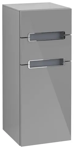 Villeroy & Boch Seitenschrank „Subway 2.0“ 35,6 × 85,7 × 37 × 37 cm Glossy Grey, Anschlag links, ohne Beleuchtung Villeroy & Boch Seitenschrank „Subway 2.0“ 35,6 × 85,7 × 37 × 37 cm Glossy Grey, Anschlag links, ohne Beleuchtung