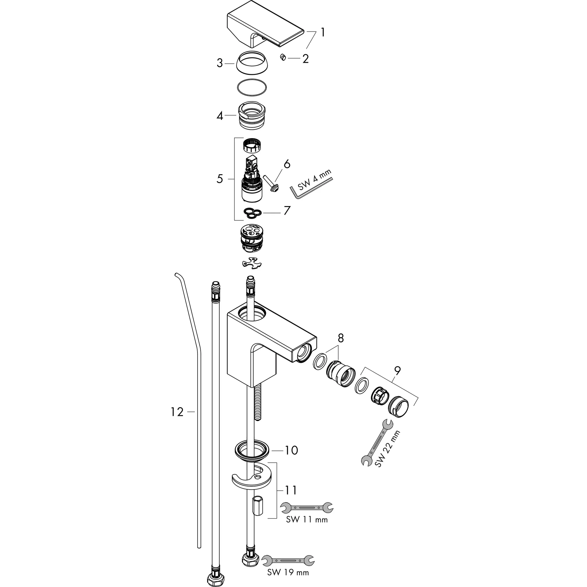 Bidetmischer Vernis Shape chrom Bidetmischer Vernis Shape chrom