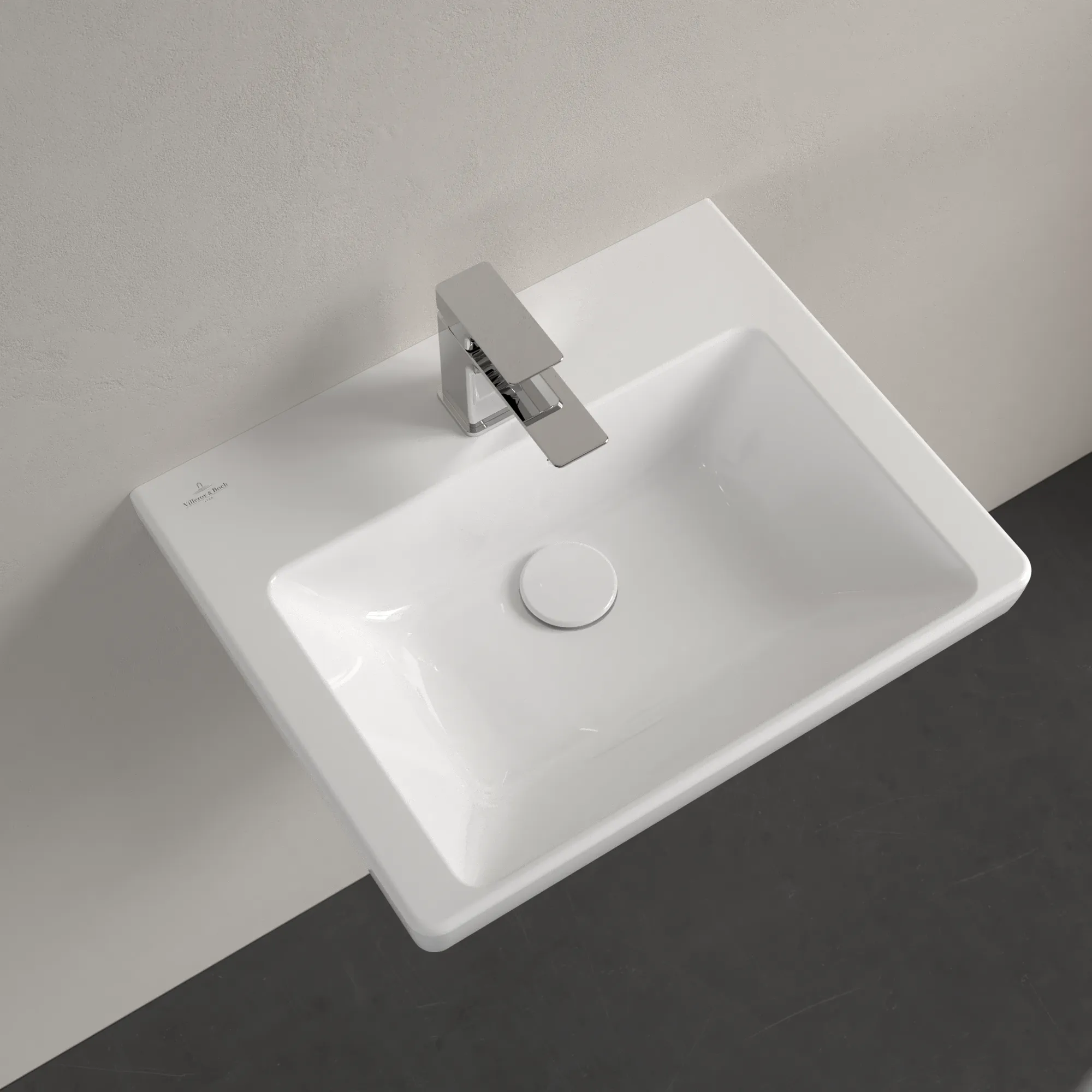 Villeroy & Boch Handwaschbecken „Subway 3.0“ 500 × 400 × 145 mm, ohne Hahnlochbohrung, Hahnlochposition mittig in Weiß Alpin Villeroy & Boch Handwaschbecken „Subway 3.0“ 500 × 400 × 145 mm, ohne Hahnlochbohrung, Hahnlochposition mittig in Weiß Alpin