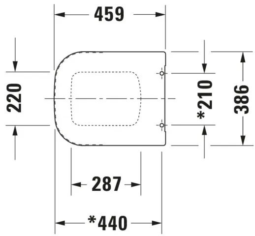 Duravit WC-Sitz „P3 Comforts“ 38,7 × 45,9 × 4,8 cm