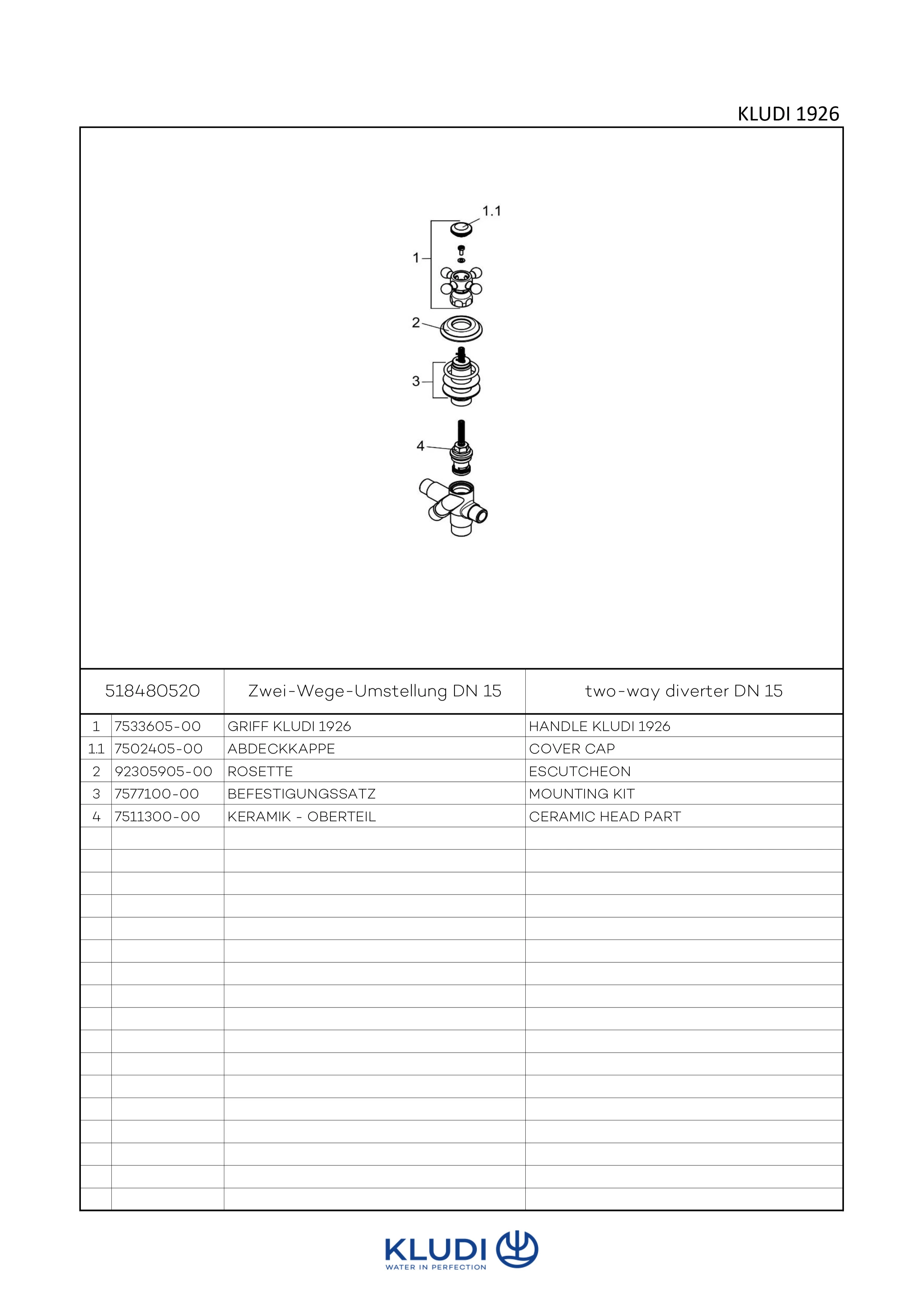 1926 2WegeUmstellung Standmontage chrom 1926 2WegeUmstellung Standmontage chrom