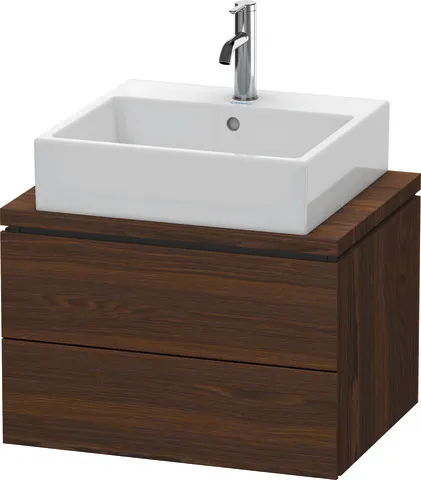 Duravit Waschtischunterschrank wandhängend „L-Cube“ 62 × 40 × 47,7 cm Nussbaum gebürstet