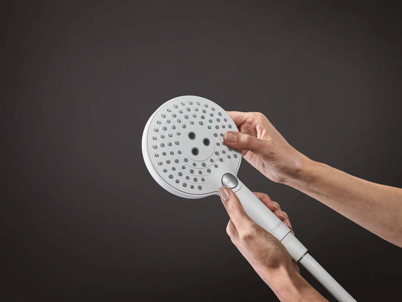 Hansgrohe Raindance Select S Showerpipe 240, PowderRain, 16 l/min, Thermostat Ecostat Comfort, Aufputzinstallation, DN15, G 1/2