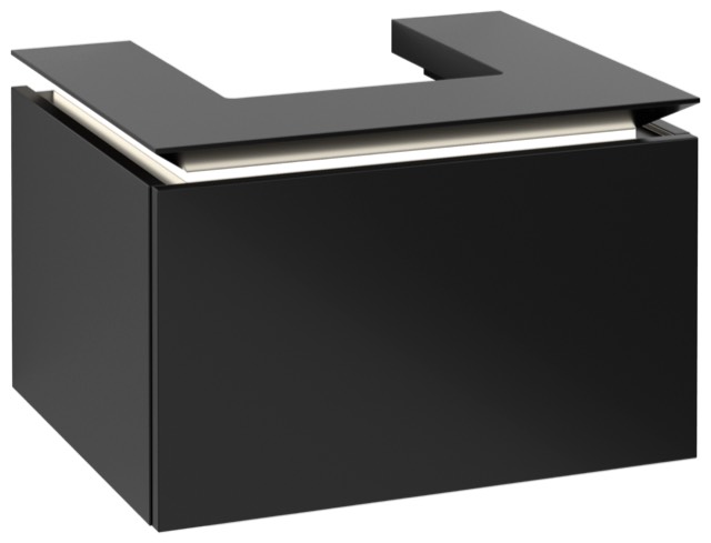„Legato“ Waschbeckenunterschrank 60 × 38 × 50 cm inkl. LED-Beleuchtung, schwarz matt Sonderangebot „Legato“ Waschbeckenunterschrank 60 × 38 × 50 cm inkl. LED-Beleuchtung, schwarz matt Sonderangebot