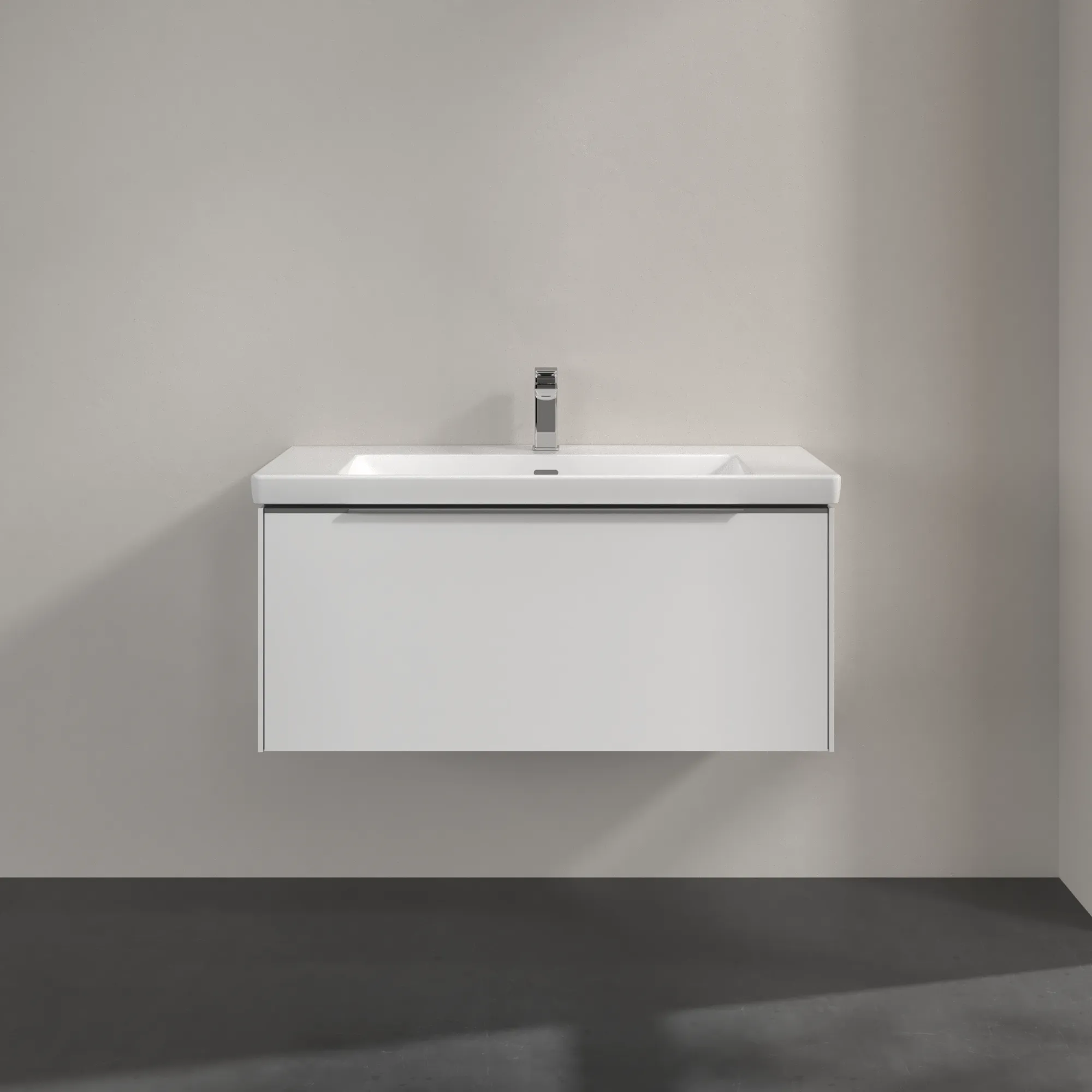 Villeroy & Boch Waschtischunterschrank „Subway 3.0“ für Schrankwaschtisch 97,3 × 42,9 × 47,8 × 47,8 cm 1 Auszug, Waschbecken mittig, mittig