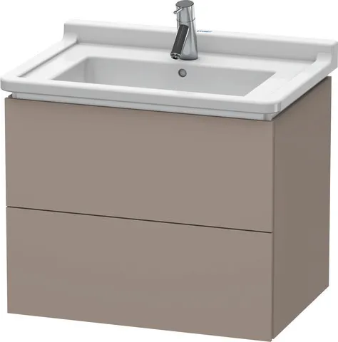 Duravit Waschtischunterschrank wandhängend „L-Cube“ 67 × 55,8 × 46,9 cm Basalt Matt