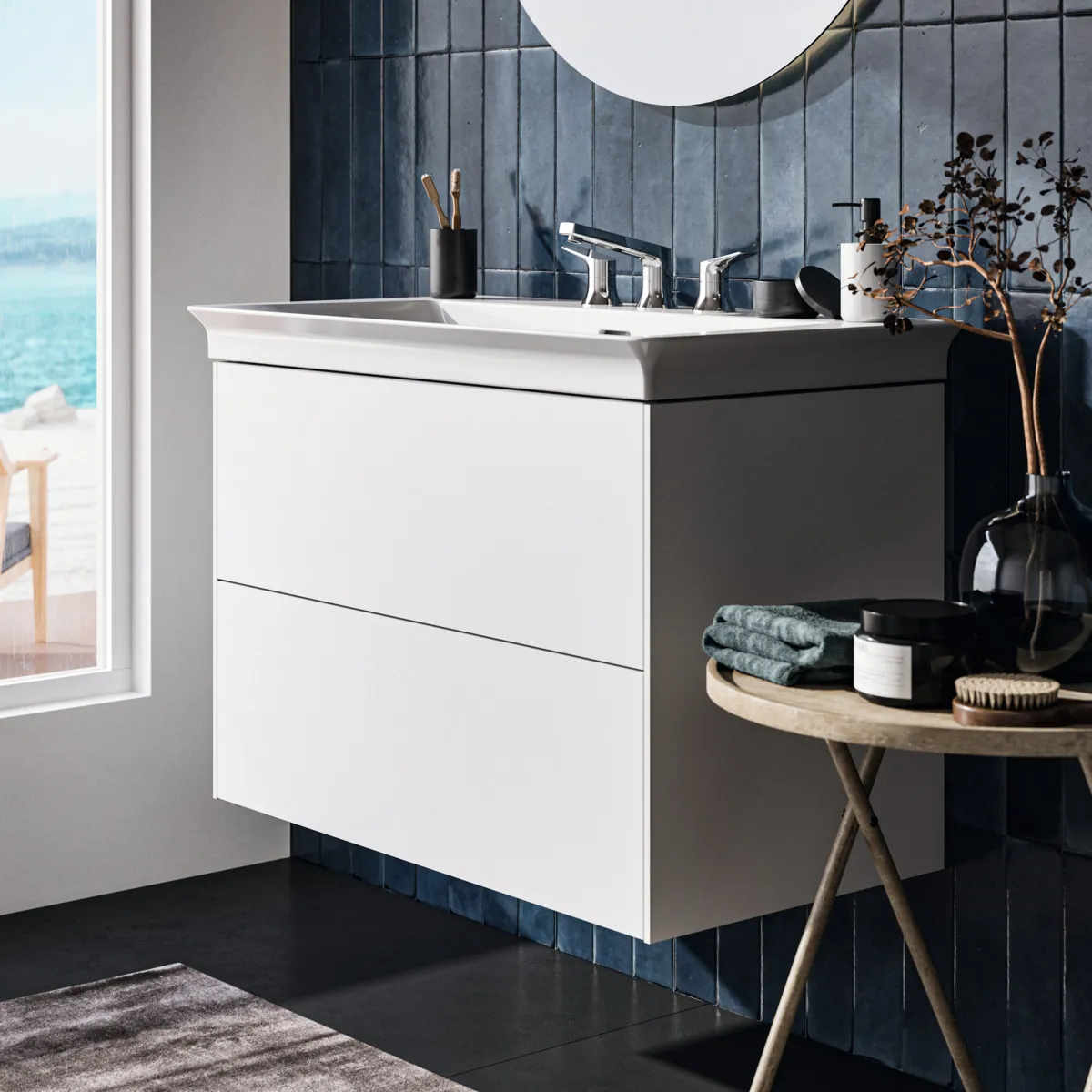 Ideal Standard Möbelwaschtischunterschrank Conca 800 mm 2 Auszüge Weiß matt Ideal Standard Möbelwaschtischunterschrank Conca 800 mm 2 Auszüge Weiß matt