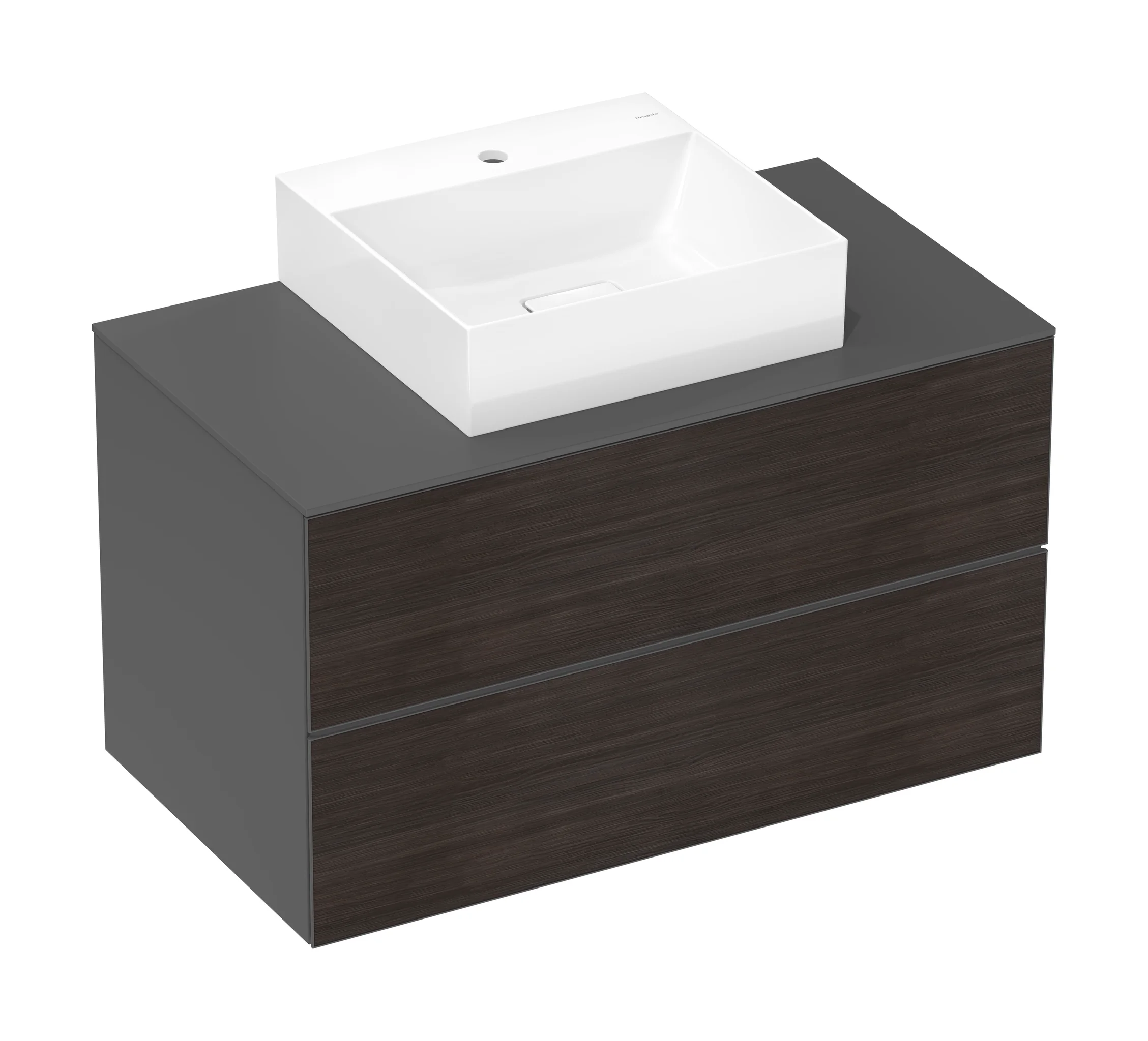 Hansgrohe Aufsatzwaschtisch Xevolos E, weiß, 500x480 mm, geschliffen, SmartClean, glänzend