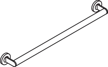 Mobiler Haltegriff, D:32, L=700mm, pulverb. weiß tiefmatt