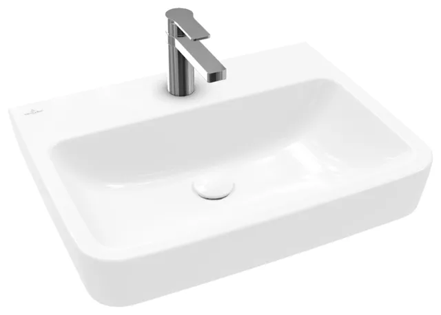Villeroy & Boch Einbau-/Aufsatz Wandwaschtisch geschliffen „O.novo“ 600 × 460 × 175 mm, für Becken mittig, mit Hahnlochbohrung, Hahnlochposition mittig in Weiß Alpin Villeroy & Boch Einbau-/Aufsatz Wandwaschtisch geschliffen „O.novo“ 600 × 460 × 175 mm, für Becken mittig, mit Hahnlochbohrung, Hahnlochposition mittig in Weiß Alpin