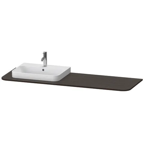 Duravit Konsole „Happy D.2 Plus“, links Ausschnitte: 1 / Farbe: Nussbaum gebürstet / Größe: 160 × 55 × 1,6 cm Duravit Konsole „Happy D.2 Plus“, links Ausschnitte: 1 / Farbe: Nussbaum gebürstet / Größe: 160 × 55 × 1,6 cm
