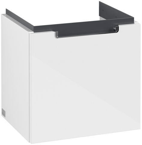 Villeroy & Boch Waschtischunterschrank „Subway 2.0“ 44 × 42 × 35,2 × 35,2 cm in Glossy White, mittig, ohne Beleuchtung