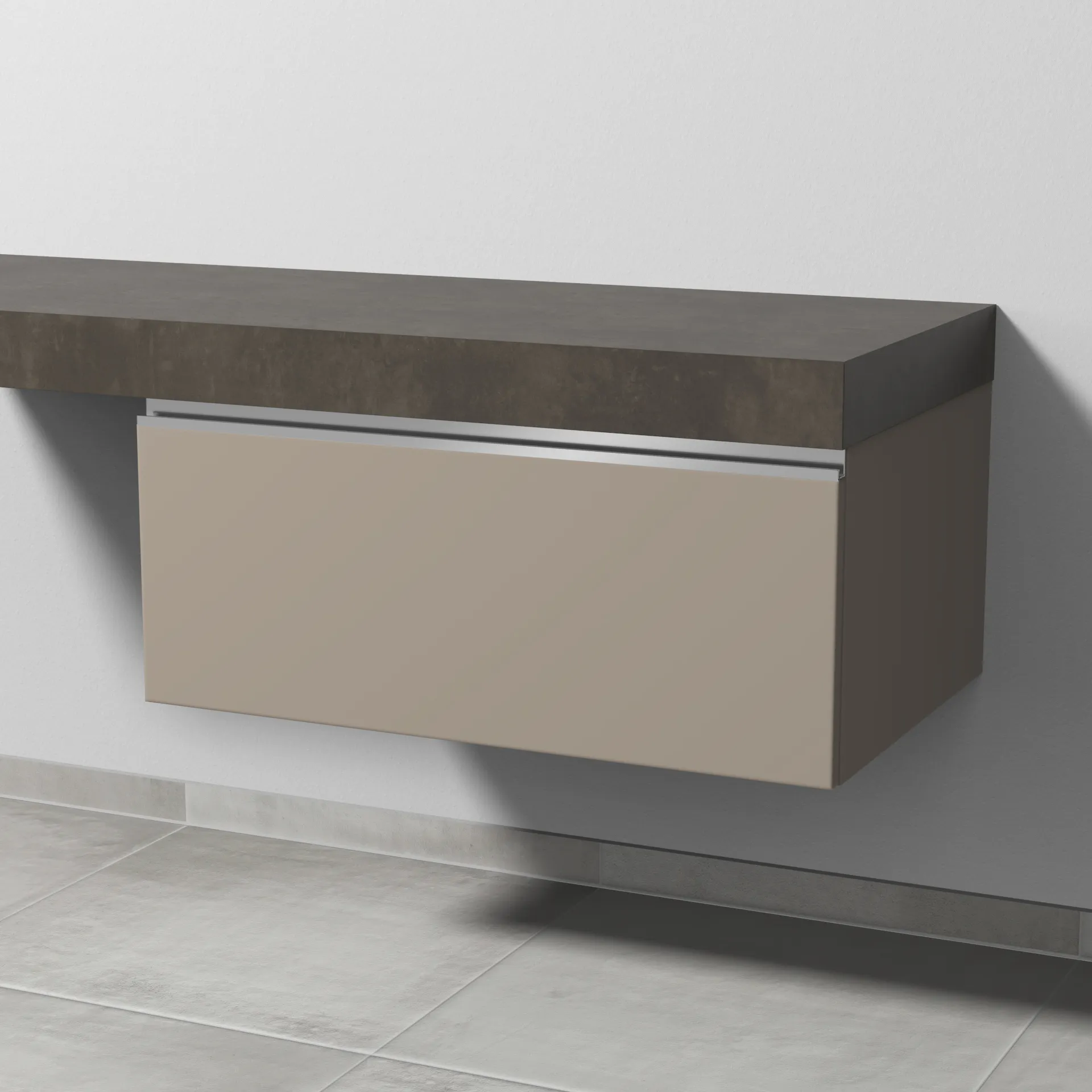 Sanipa Anbauschrank „2morrow“ 800 × 340 × 520 mm in Sandgrau (matt)