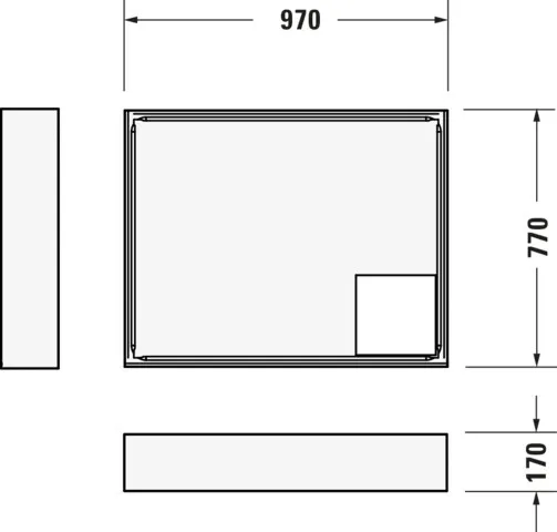 Duravit rechteck Duschwanne „D-Code“ 100 × 80 cm ohne Antislip