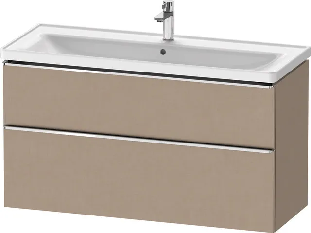 Duravit Waschtischunterschrank wandhängend „D-Neo“ 118,4 × 62,5 × 45,2 cm in Leinen