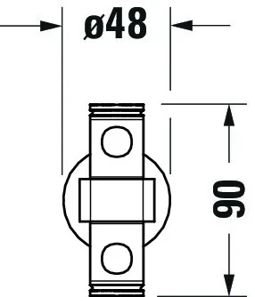 Duravit Handtuchhalter „D-Code“, Befestigung sichtbar, 2-armig 5 × 9 × 44,7 cm in chrom Duravit Handtuchhalter „D-Code“, Befestigung sichtbar, 2-armig 5 × 9 × 44,7 cm in chrom